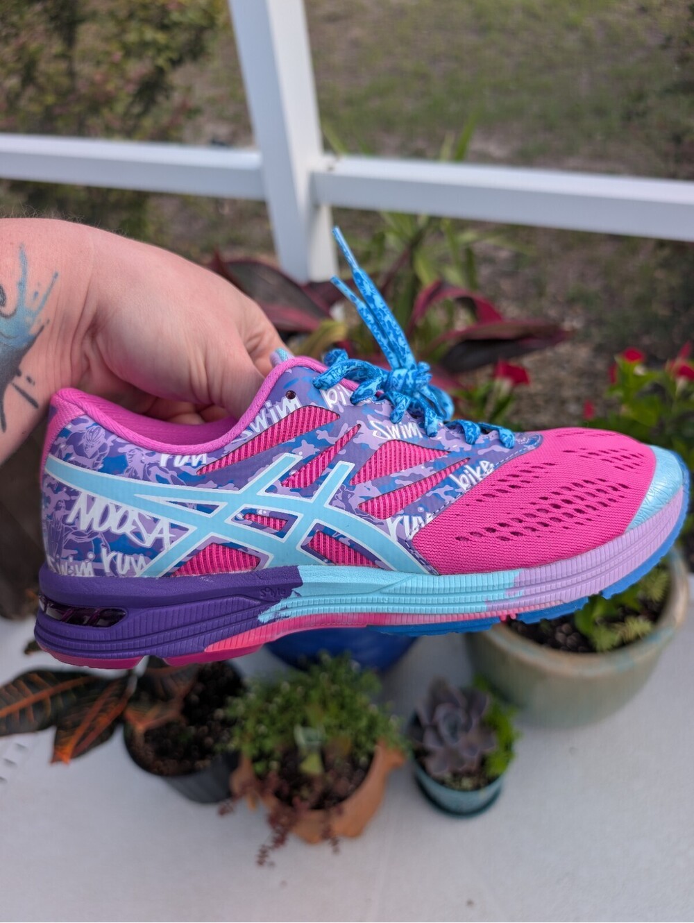 ASICS GEL-Noosa Tri 10 Womens 8.5 Running Shoes Triathlon T580N Rare Colorway!